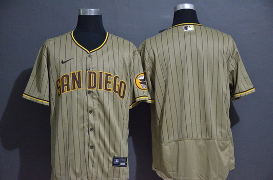 San Diego Padres Nike Mens Blank Pinstripe Limited Flex Base Jersey - Gray