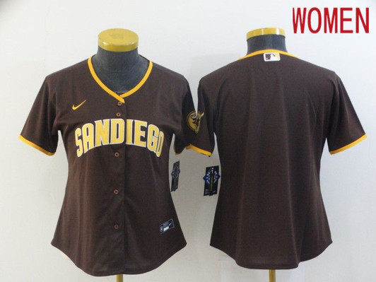 San Diego Padres Nike Women 2021 Blank Limited Jersey - Brown