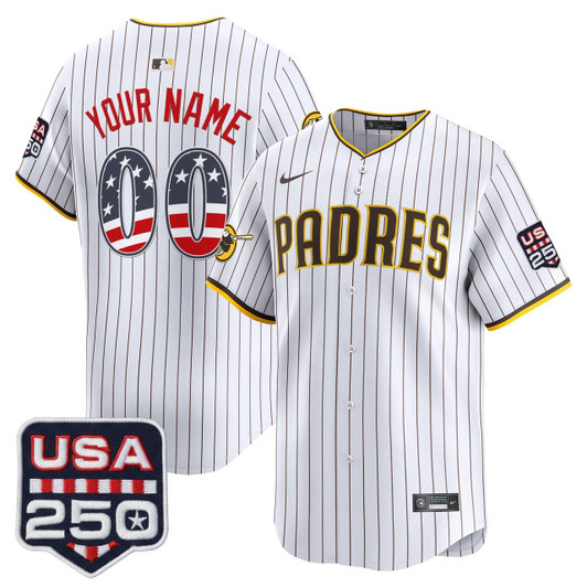 San Diego Padres Usa Fourth Of July Vapor Premier Limited Custom Jersey