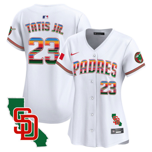 San Diego Padres Women'S Mexico California Patch Vapor Premier Limited Jersey