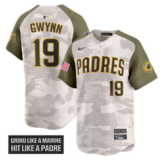 Tony Gwynn #19 San Diego Padres 2025 Armed Forces Day Vapor Alte Limited Jersey