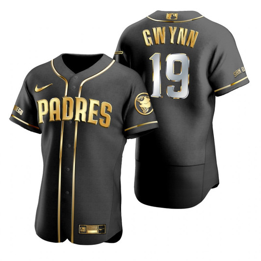 Tony Gwynn #19 San Diego Padres Brandedition Black Gift Padres Fans Limited Jersey - Golden