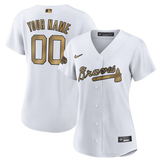 Atlanta Braves Nike Replica Replica Women's 2022 MLB All-Star Game Replica Custom Jersey - White