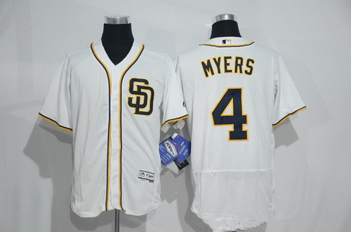 Wil Myers #4 San Diego Padres Majestic Mens 2016 Home Flexbase Limited Baseball Jersey - White