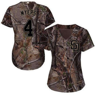 Wil Myers #4 San Diego Padres Womens Realtree Limited Cool Base Baseball Jersey - Camo