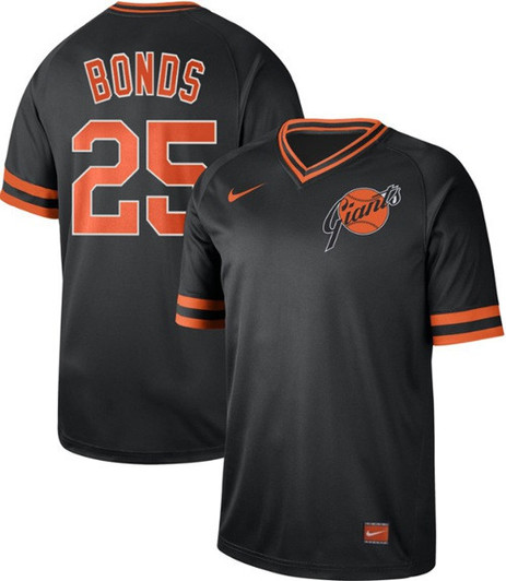 Barry Bonds #25 San Francisco Giants Authentic Cooperstown Baseball Jersey - Black