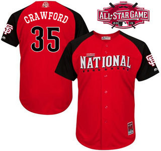Brandon Crawford #35 San Francisco Giants 2015 National League Star Game Player Jersey - Red
