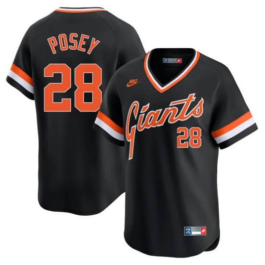 Buster Posey #28 San Francisco Giants Cooperstown Limited Jersey - Black