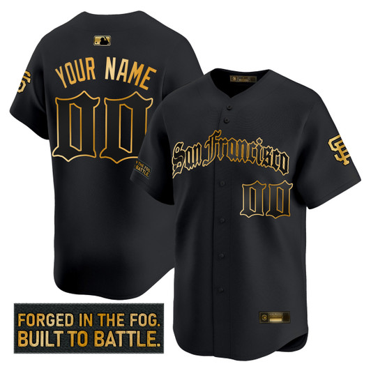 Gothic Fog San Francisco Giants ' Edition' Vapor Premier Limited Custom Jersey - Gold