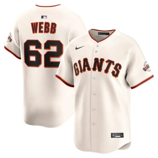 Logan Webb #62 San Francisco Giants Home Limited Jersey - Cream