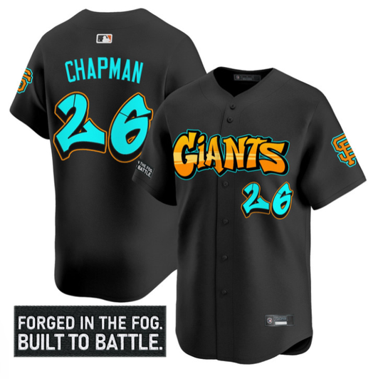 Matt Chapman #26 San Francisco Giants Graffiti Fog City Drop Limited Jersey