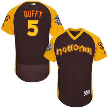 Matt Duffy #5 San Francisco Giants Majestic Mens 2016 Star Jersey National League Limited Flex Base Jersey - Brown