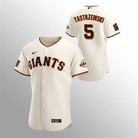 Mike Yastrzemski #5 San Francisco Giants Mens 2020 Limited Baseball Jersey - Cream