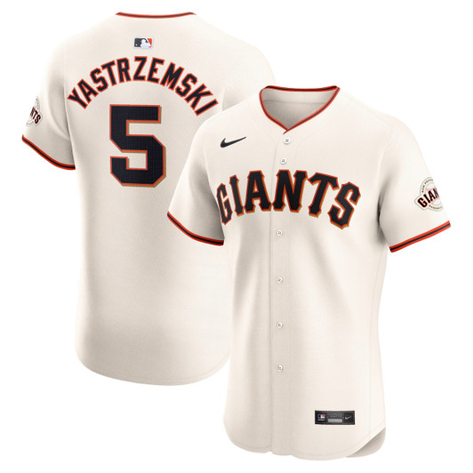 Mike Yastrzemski #5 San Francisco Giants Nike Home Elite Player Jersey - Cream