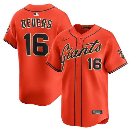 Rafael Devers #16 San Francisco Giants Alternate Limited Jersey - Orange