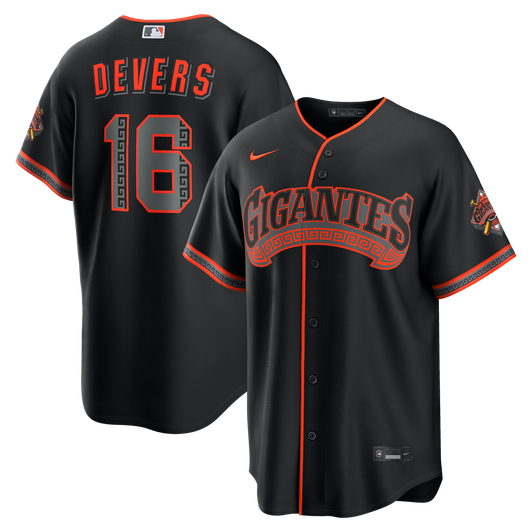 Rafael Devers #16 San Francisco Giants Nike Men'S Alternate Stadium Limited Jersey - Black