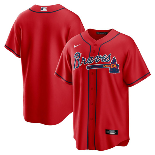 Atlanta Braves Nike Replica Replica Alternate Replica Team Jersey - Red