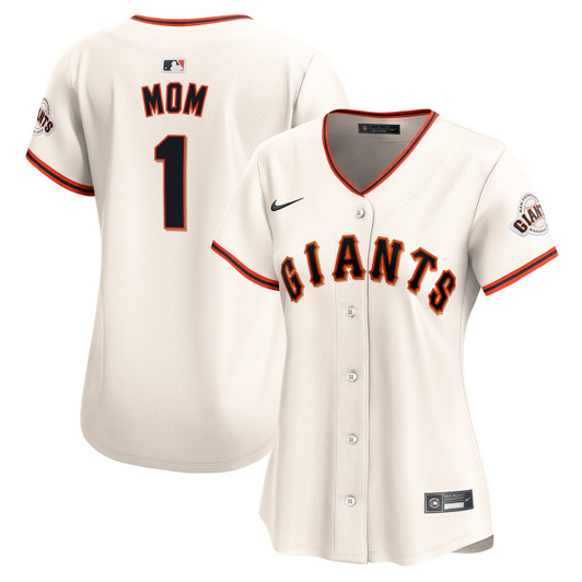 San Francisco Giants #1 Nike Women'S Mom Home Limited Jersey - Cream