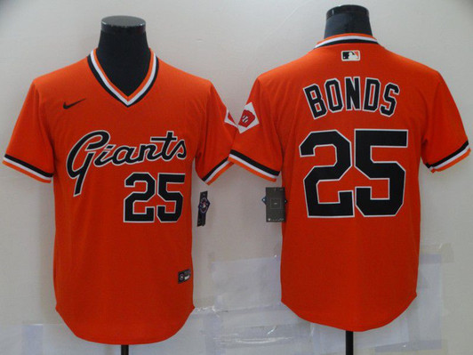 San Francisco Giants #25 Nike Men 2021 Bonds Limited Jersey - Orange