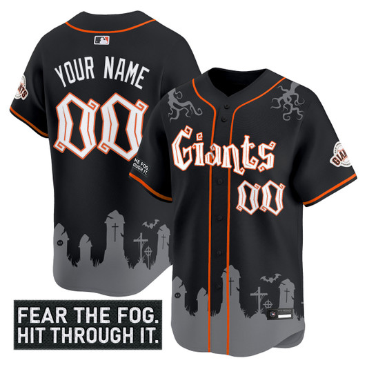 San Francisco Giants 'Halloween Fog Edition' Vapor Premier Limited Custom Jersey