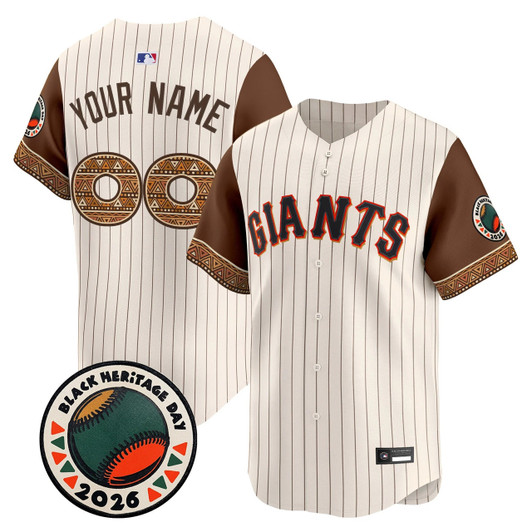 San Francisco Giants 2026 Heritage Day Vapor Premier Limited Custom Jersey - Black