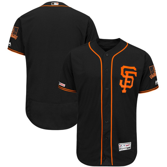 San Francisco Giants Majestic Alternate Flex Base Blackorange Limited Team Jersey