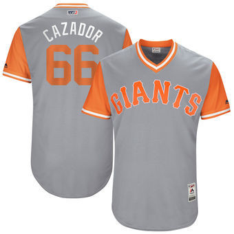 San Francisco Giants Majestic Mens 2017 Gorkys Hernandez Cazador Players Weekend Authentic Jersey - Gray
