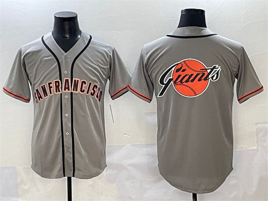 San Francisco Giants Team Big Logo Limited Cool Base Baseball Jersey - Gray