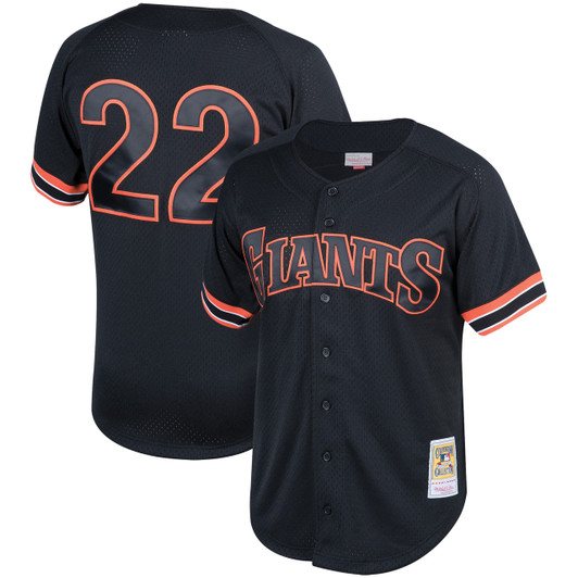 Will Clark #22 San Francisco Giants Mitchell Ness Fashion Cooperstown Mesh Limited Batting Practice Jersey - Black