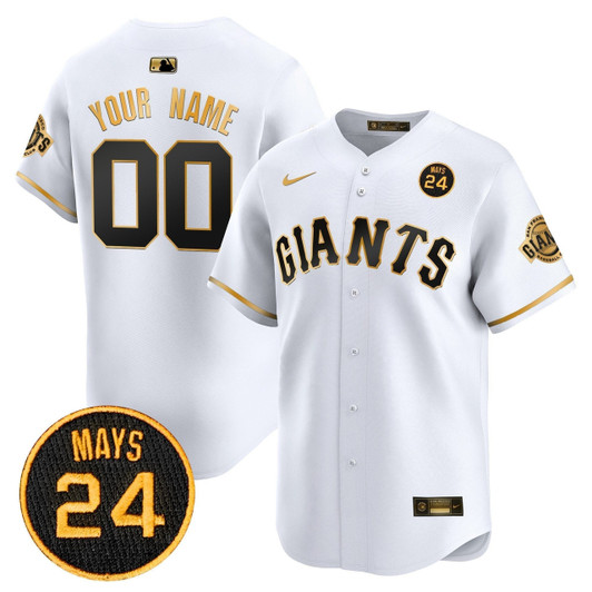 Willie Mays #24 San Francisco Giants 2024 Patch Vapor Premier Limited Custom Jersey
