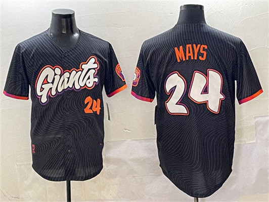Willie Mays #24 San Francisco Giants 2025 City Connect Limited Jersey - Anthracite