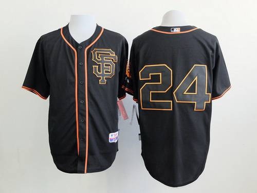 Willie Mays #24 San Francisco Giants Mens 2015 Sf Edition Limited Cool Base Jersey - Black