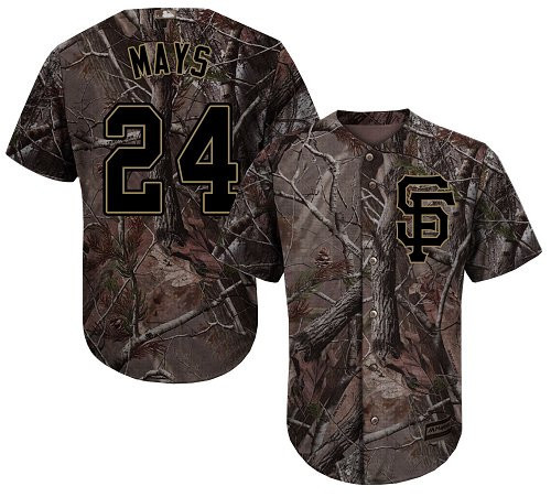 Willie Mays #24 San Francisco Giants Realtree Limited Cool Base Jersey - Camo
