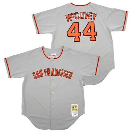 Willie Mccovey #44 San Francisco Giants 1973 Limited Throwback Jersey - Gray