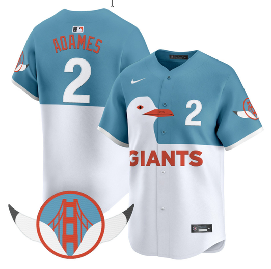 Willy Adames #2 San Francisco Giants 2025 Seagull Vapor Premier Limited Jersey
