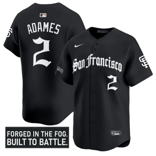 Willy Adames #2 San Francisco Giants Gothic Fog Edition Limited Jersey