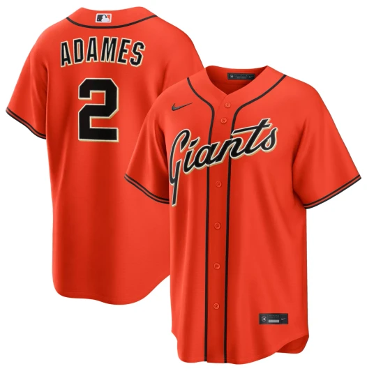 Willy Adames #2 San Francisco Giants Nike Men'S Alternate Limited Jersey - Orange