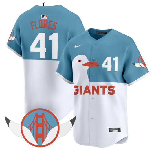 Wilmer Flores #41 San Francisco Giants 2025 Seagull Vapor Premier Limited Jersey