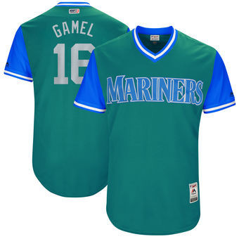 Ben Gamel Seattle Mariners Majestic Mens 2017 Gamel Players Weekend Authentic Jersey - Aqua