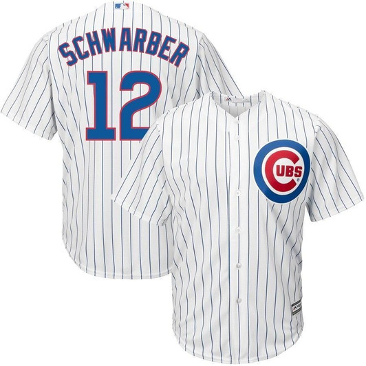 Kyle Schwarber Chicago Cubs Majestic Official Cool Base Player White 3D Jersey