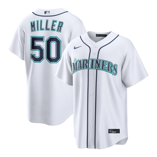 Bryce Miller Seattle Mariners Nike Men'S Home Limited Jersey - White