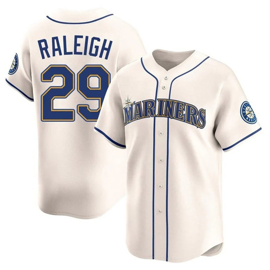 Cal Raleigh #29 Seattle Mariners Limited Jersey - Cream