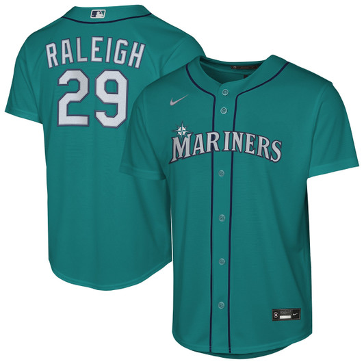 Cal Raleigh #29 Seattle Mariners Nike Youth Alternate Limited Jersey - Teal