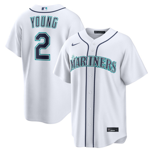 Cole Young Seattle Mariners Nike Men'S Home Limited Jersey - White