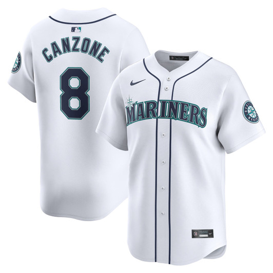 Dominic Canzone #8 Seattle Mariners Nike Home Limited Player Jersey - White