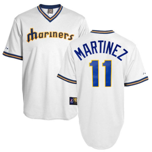 Edgar Martinez #11 Seattle Mariners 1977 Throwback Pullover Limited Jersey - White