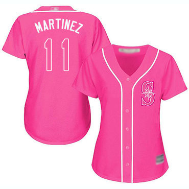 Edgar Martinez #11 Seattle Mariners Womens Fashion Limited Baseball Jersey - Pink