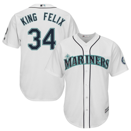 Felix Hernandez #34 Seattle Mariners Majestic Limited Cool Base Player Jersey - White