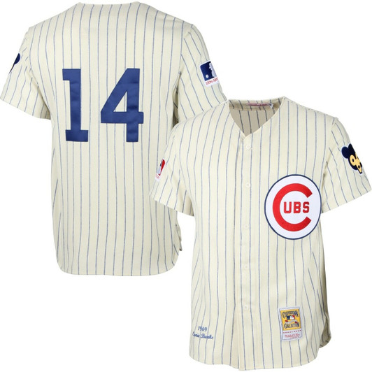 Mens Chicago Cubs Ernie Banks Mitchell & Ness Cream Mlb Baseball Jersey Mlb Baseball Jersey1302
