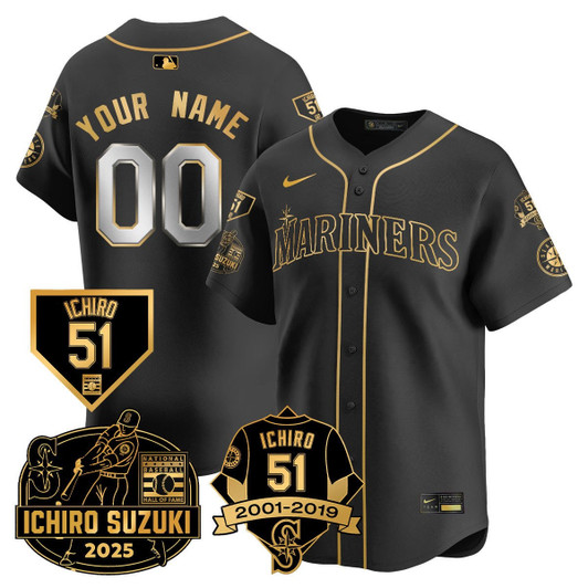Ichiro Number Seattle Mariners Retirement Limited Custom Jersey
